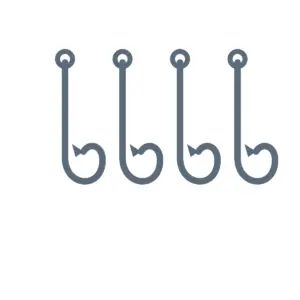 Offset worm hooks assortment