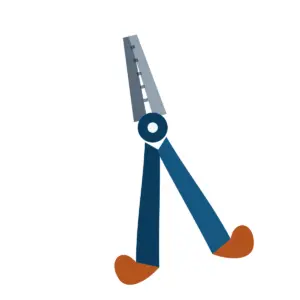 Aluminium fishing pliers with line cutter